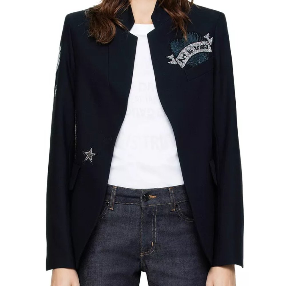 Zadig & Voltaire Very Bis Blazer - NWT - Size 34 (XS) - Color Navy